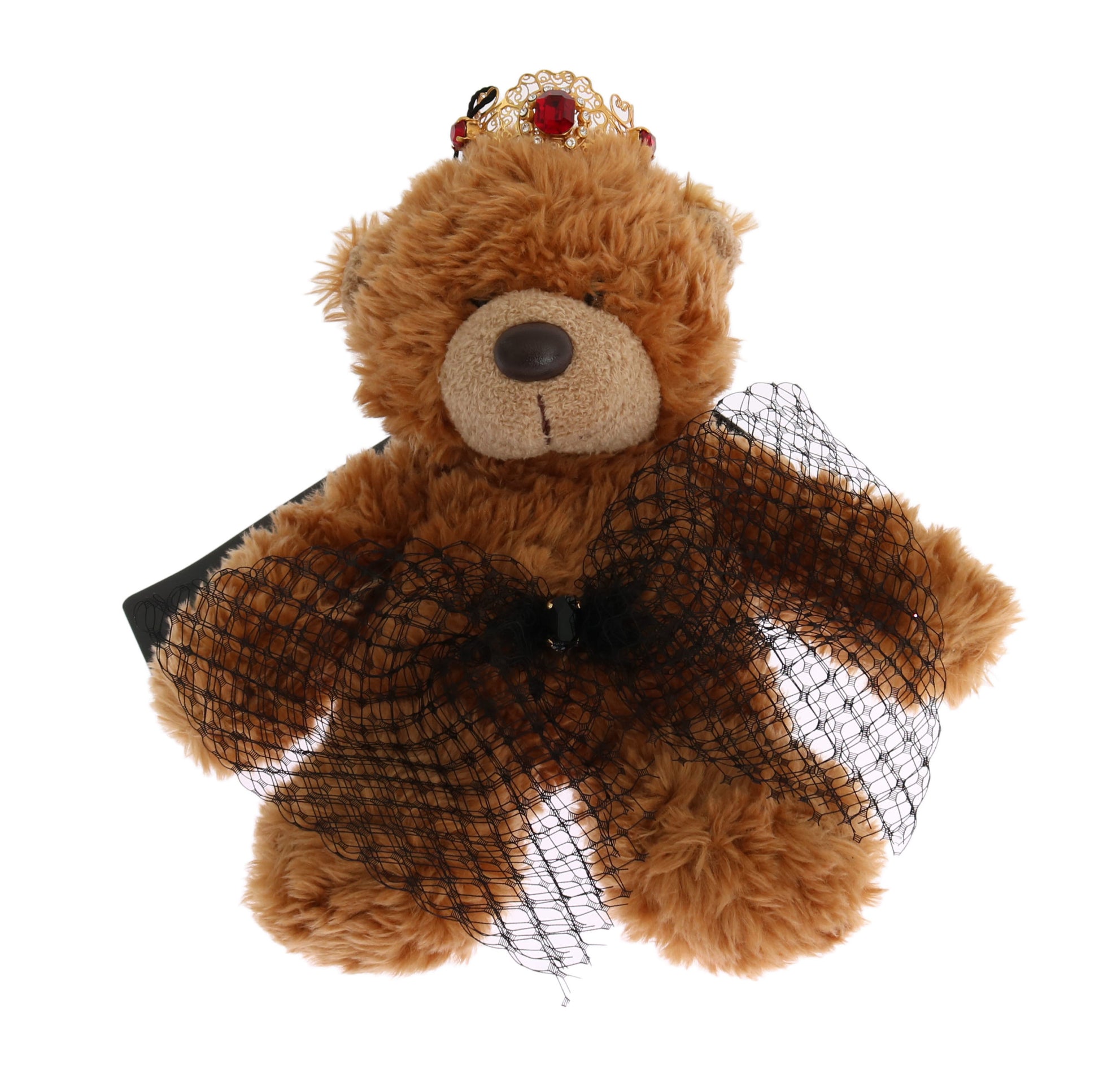 Dolce & Gabbana Teddy Bear Gold Crystal Crown Tiara Diadem Hair Band Dolce & Gabbana