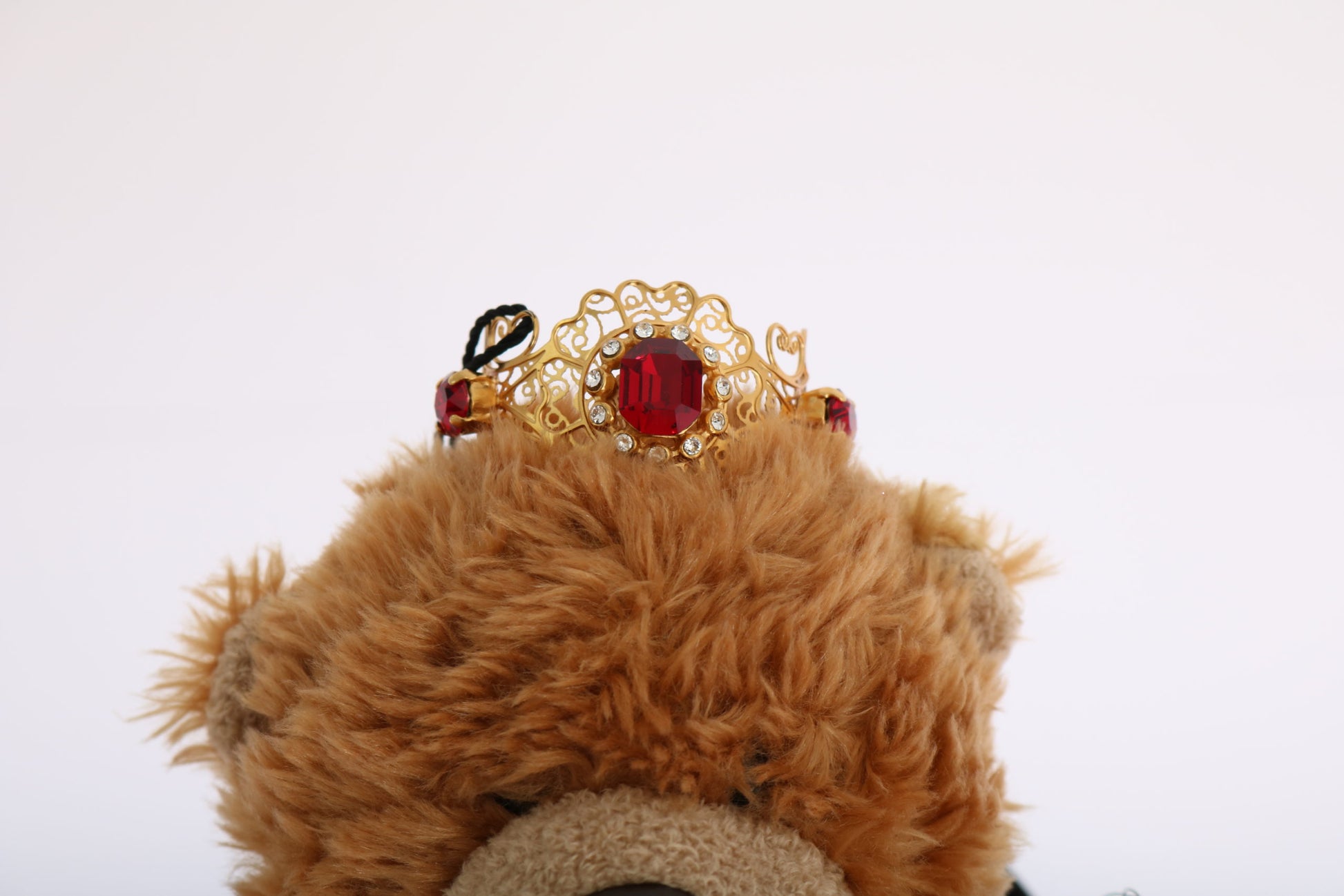 Dolce & Gabbana Teddy Bear Gold Crystal Crown Tiara Diadem Hair Band Dolce & Gabbana