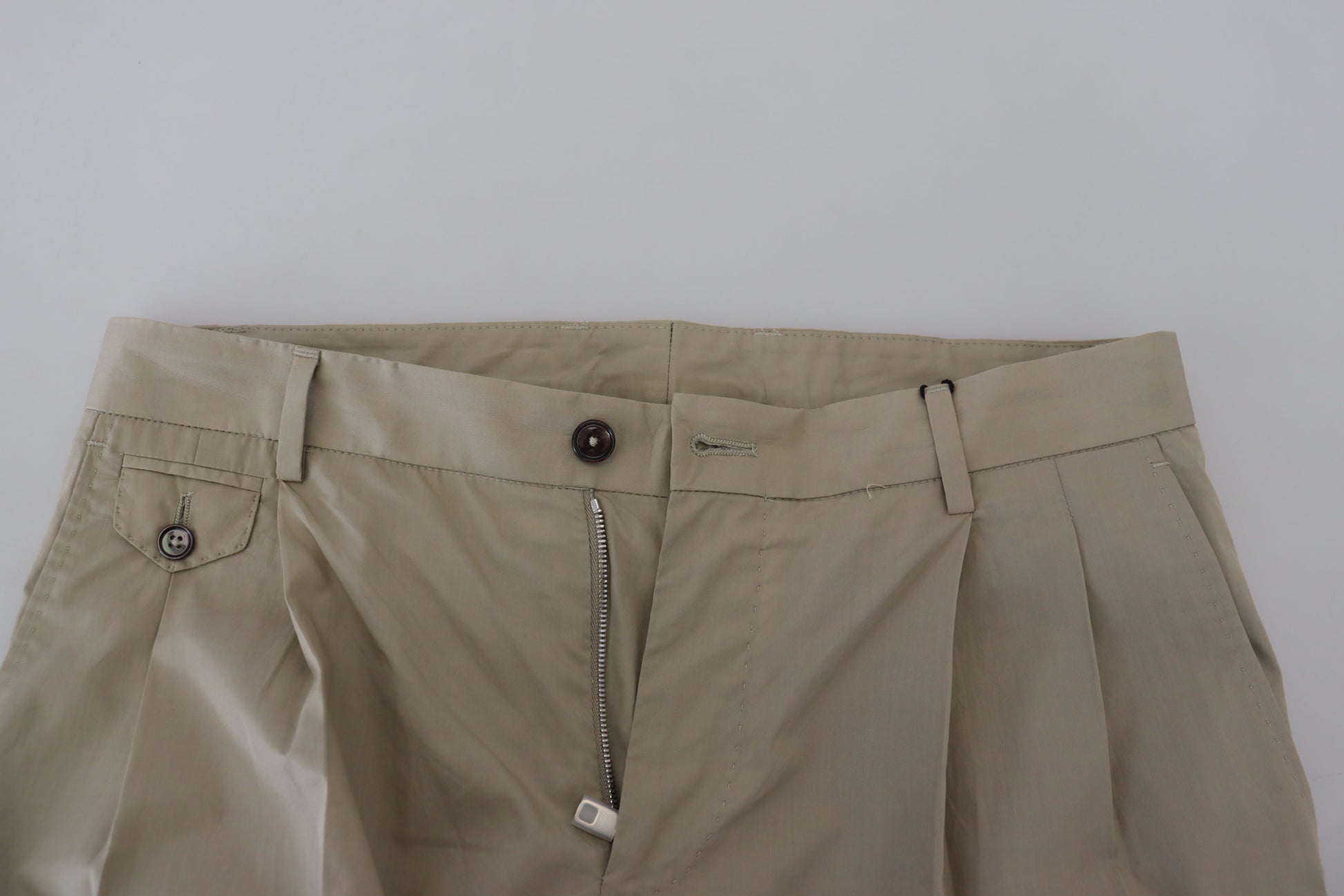 Dolce & Gabbana Beige Cotton Slim Fit Men Pants Dolce & Gabbana