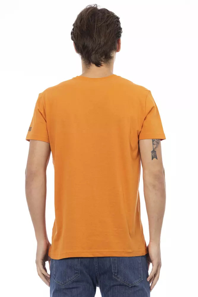 Trussardi Action Orange Cotton Men T-Shirt Trussardi Action