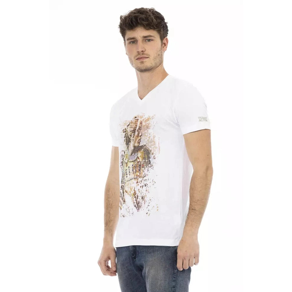 Trussardi Action White Cotton T-Shirt