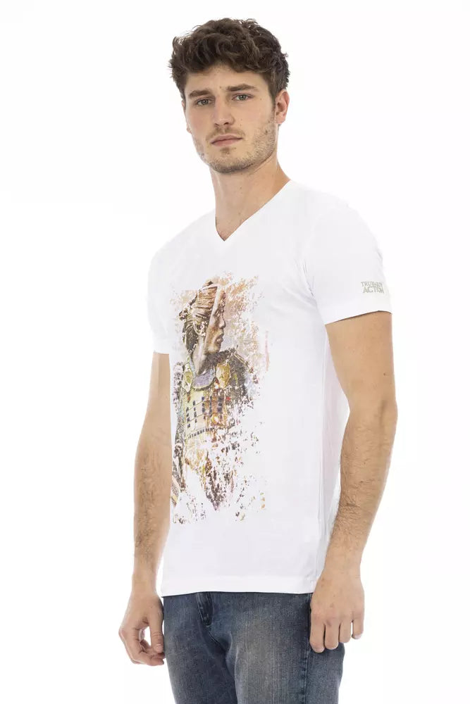 Trussardi Action White Cotton Men's T-Shirt Trussardi Action