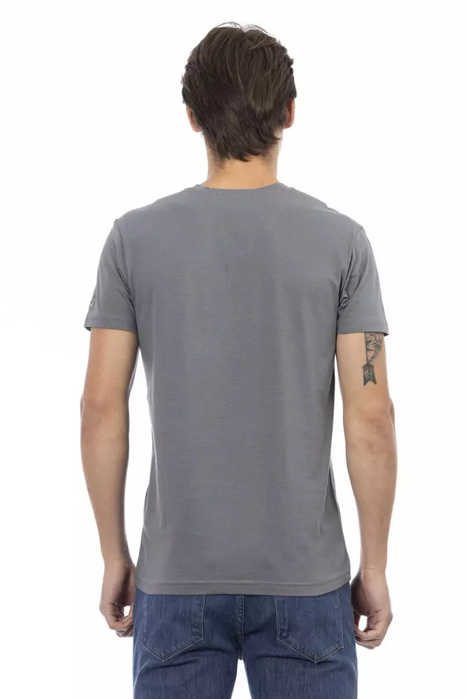Trussardi Action Gray Cotton Men's T-Shirt Trussardi Action