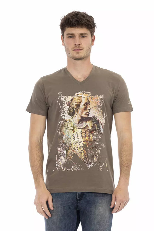 Trussardi Action Brown Cotton Men's T-Shirt Trussardi Action