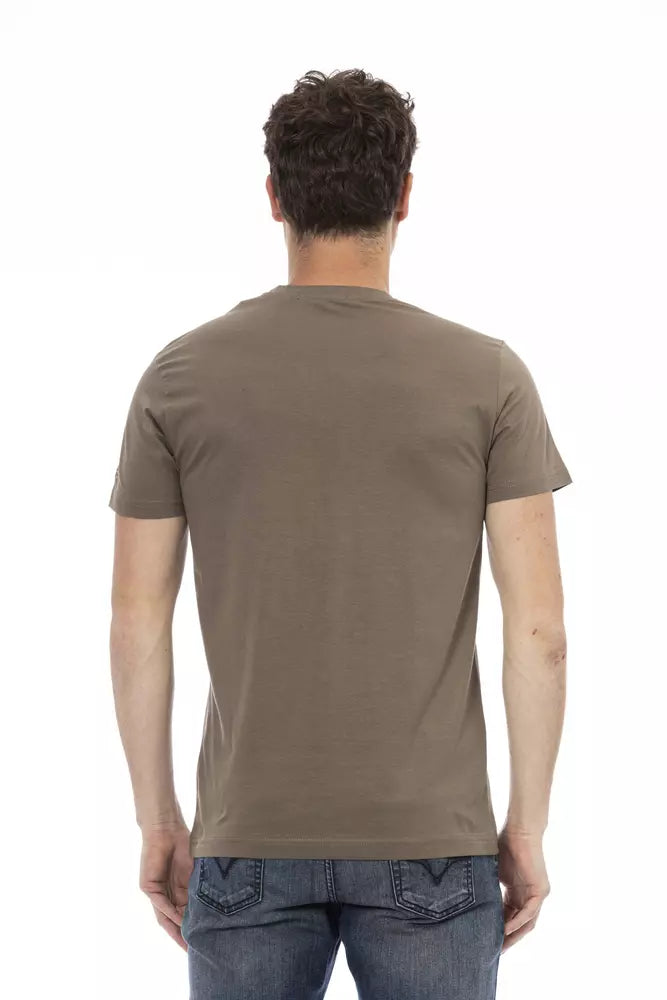 Trussardi Action Brown Cotton Men's T-Shirt Trussardi Action