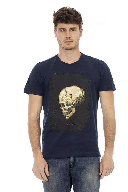 Trussardi Action Blue Cotton Men's T-Shirt Trussardi Action