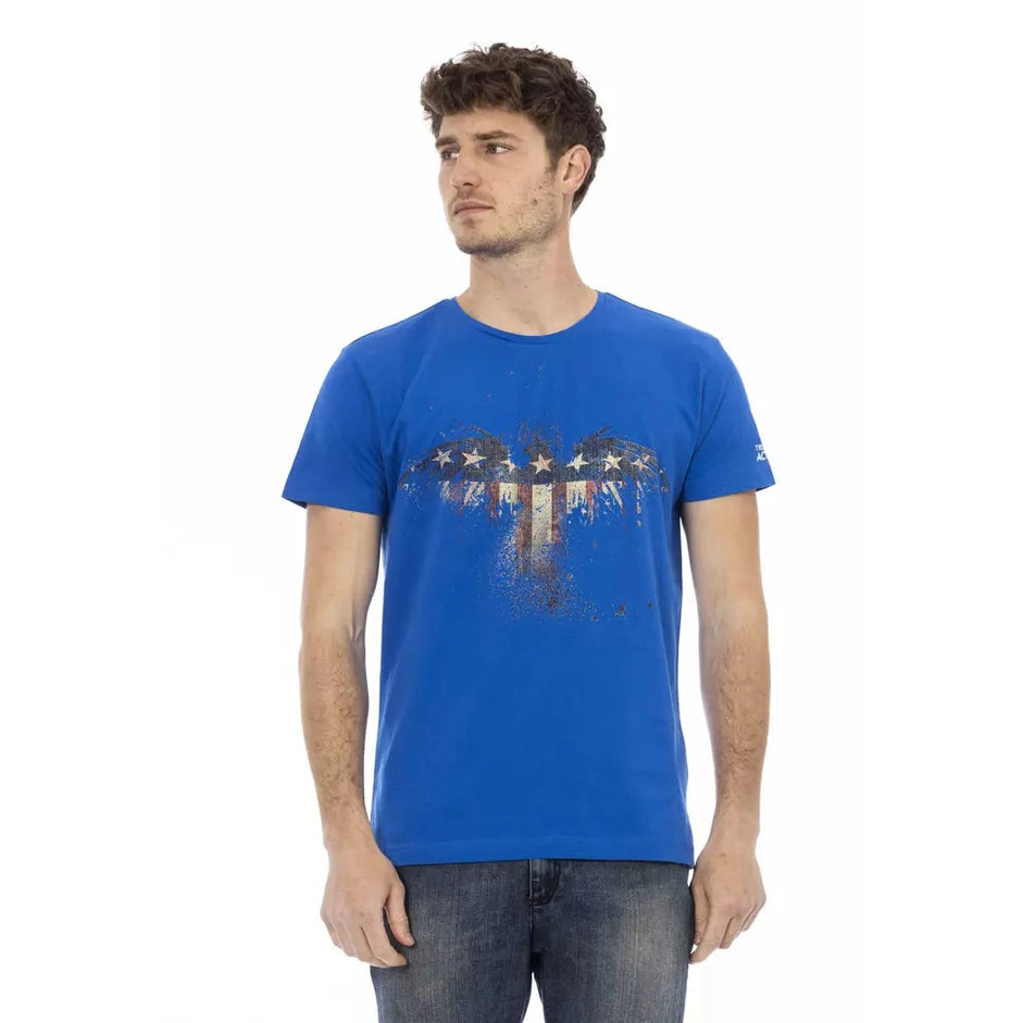 Trussardi Action Blue Cotton Men T-Shirt