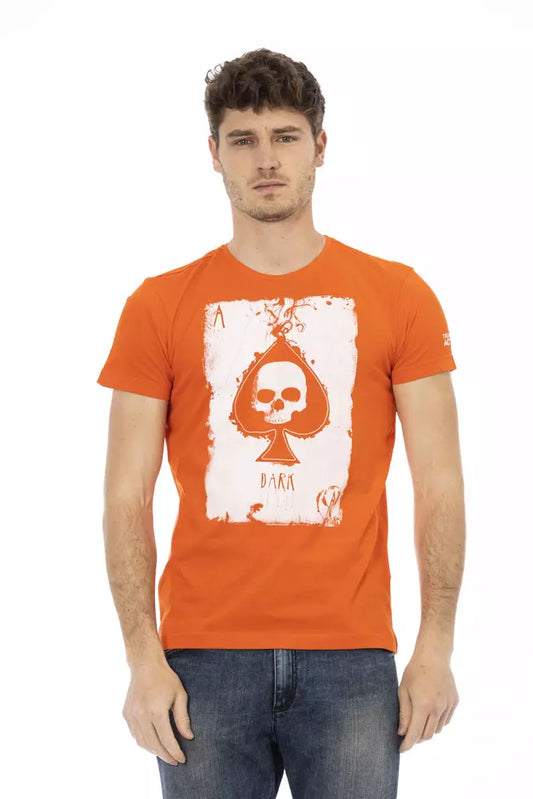 Trussardi Action Orange Cotton Men T-Shirt Trussardi Action
