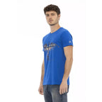 Trussardi Action Blue Cotton Men T-Shirt
