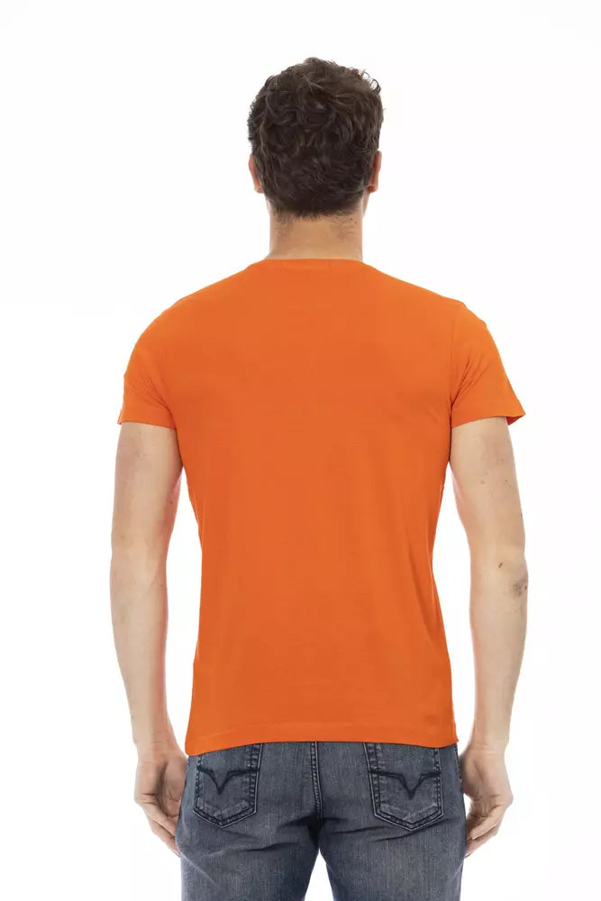 Trussardi Action Orange Cotton Men T-Shirt Trussardi Action