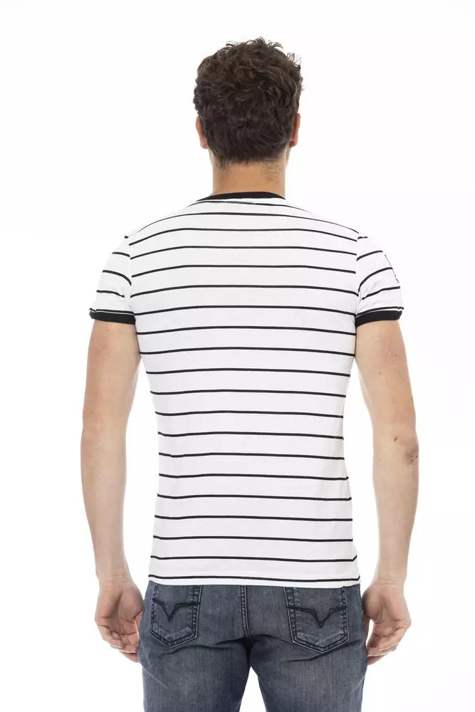 Trussardi Action White Cotton Men T-Shirt Trussardi Action