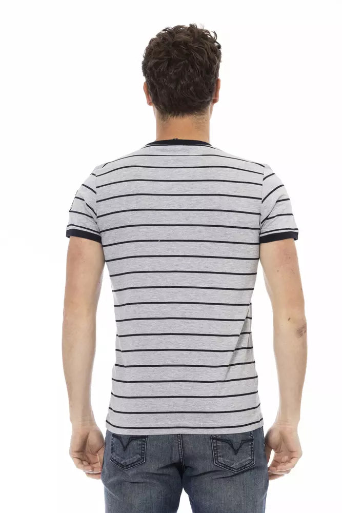 Trussardi Action Gray Cotton Men's T-Shirt Trussardi Action