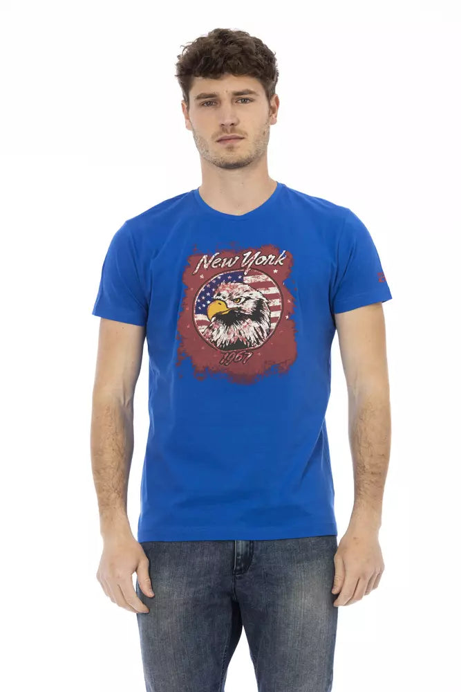 Trussardi Action Blue Cotton Men's T-Shirt Trussardi Action