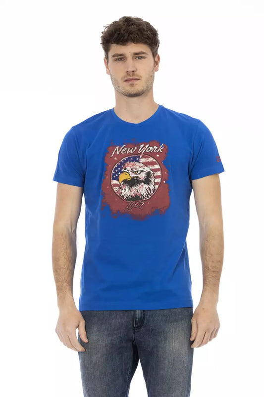 Trussardi Action Blue Cotton Men's T-Shirt Trussardi Action