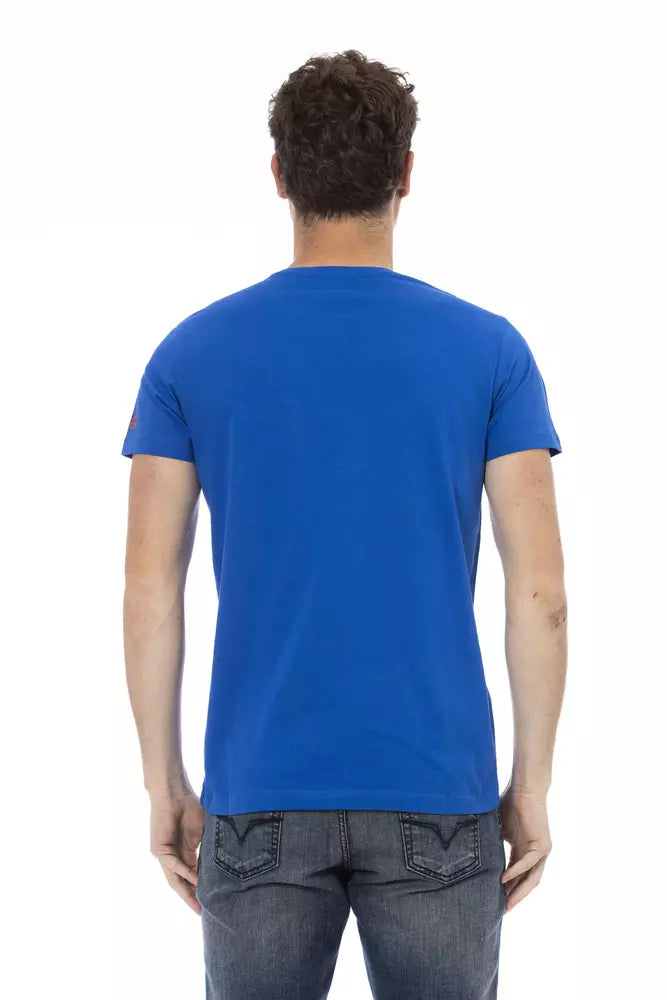 Trussardi Action Blue Cotton Men's T-Shirt Trussardi Action