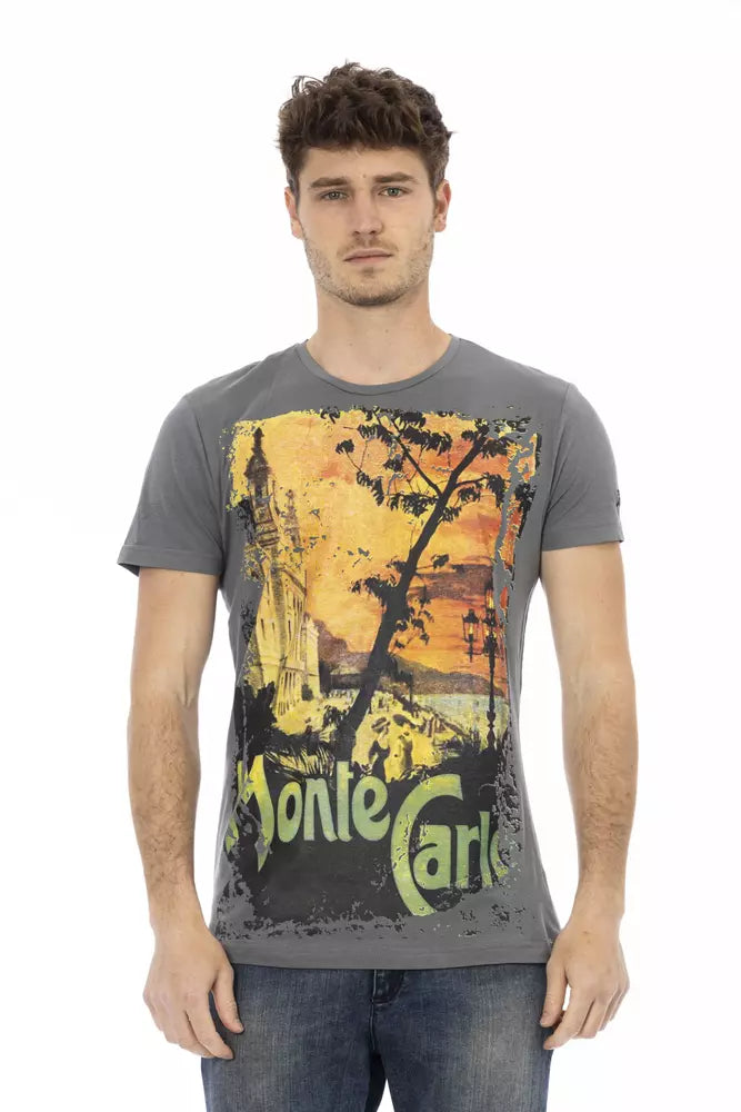 Trussardi Action Gray Cotton Men's T-Shirt
