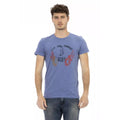 Trussardi Action Blue Cotton Men T-Shirt