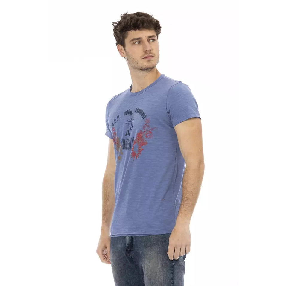 Trussardi Action Blue Cotton Men T-Shirt