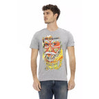 Trussardi Action Gray Cotton Men T-Shirt