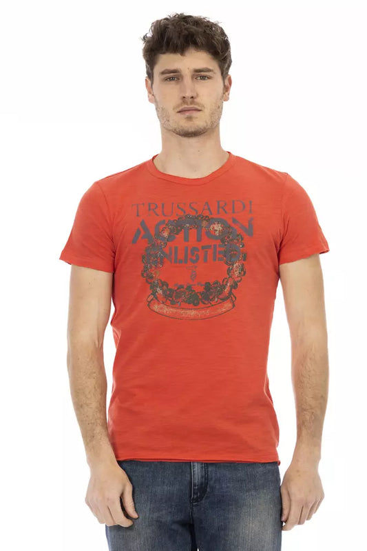 Trussardi Action Red Cotton Men's T-Shirt Trussardi Action