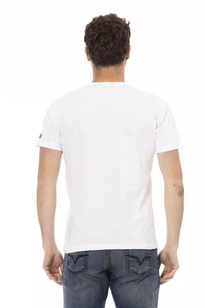 Trussardi Action White Cotton Men T-Shirt Trussardi Action
