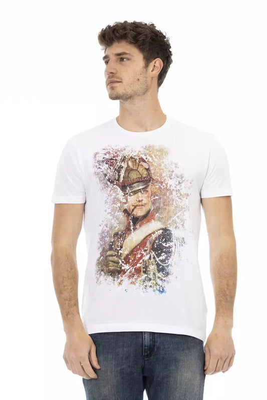 Trussardi Action White Cotton Men T-Shirt Trussardi Action