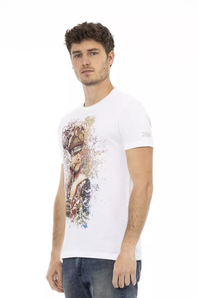 Trussardi Action White Cotton Men T-Shirt Trussardi Action