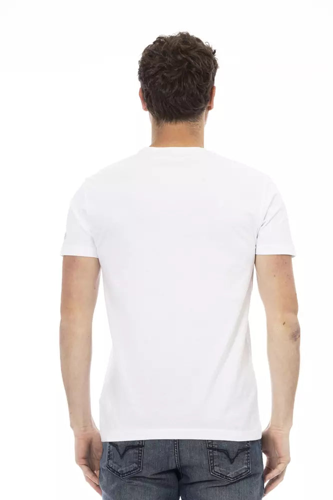 Trussardi Action White Cotton Men T-Shirt Trussardi Action