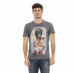 Trussardi Action Gray Cotton Men T-Shirt