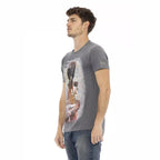 Trussardi Action Gray Cotton Men T-Shirt