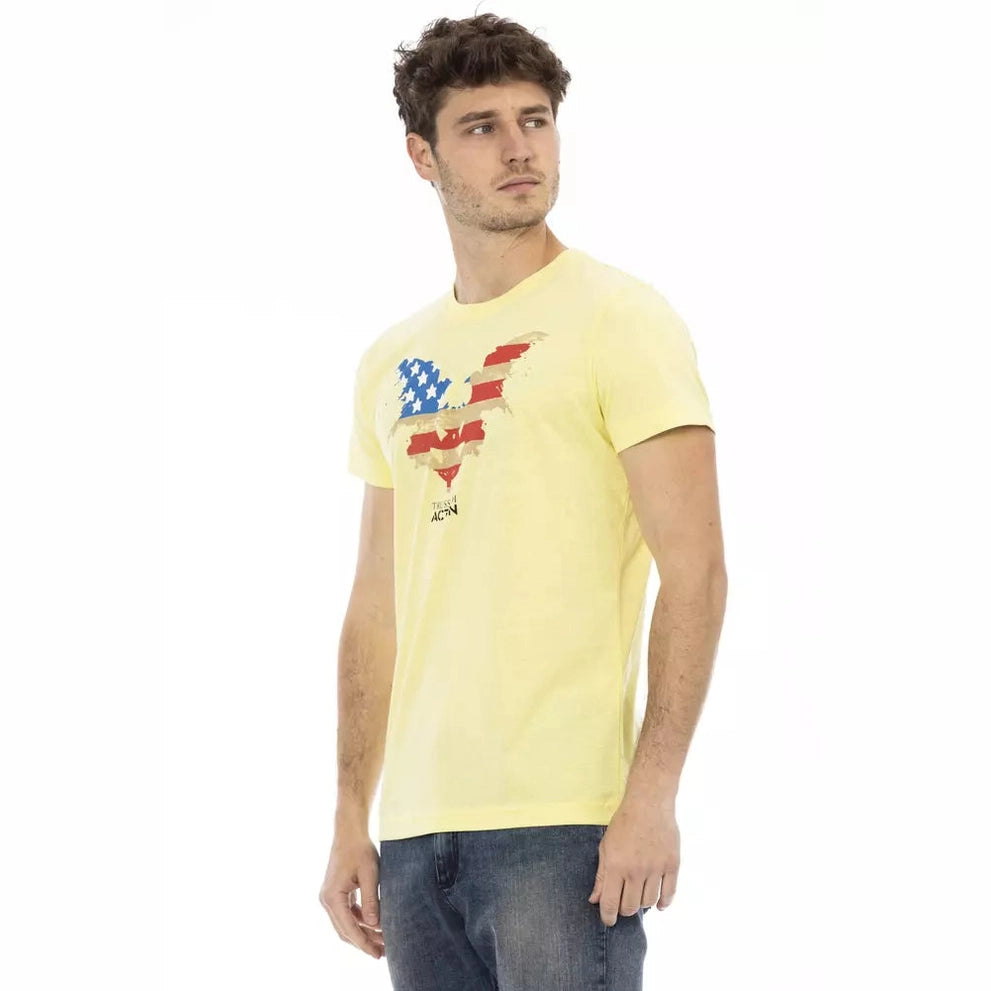 Trussardi Action Yellow Cotton Men's T-Shirt