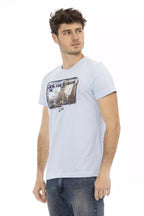 Trussardi Action Light Blue Cotton Men's T-Shirt