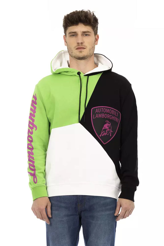 Automobili Lamborghini White Cotton Men's Hoodie Automobili Lamborghini
