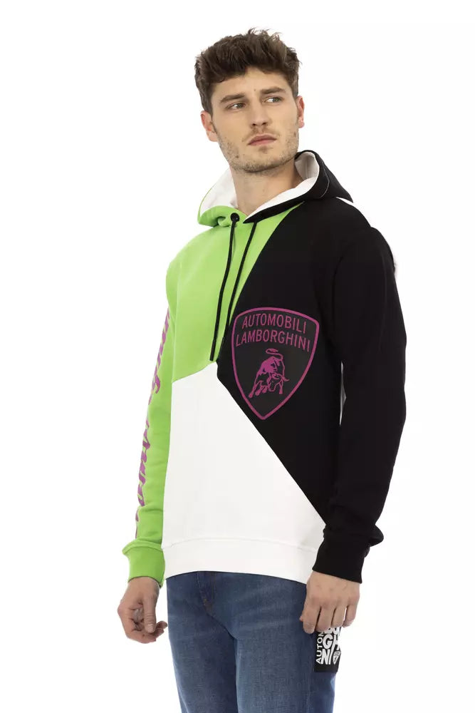 Automobili Lamborghini White Cotton Men's Hoodie Automobili Lamborghini