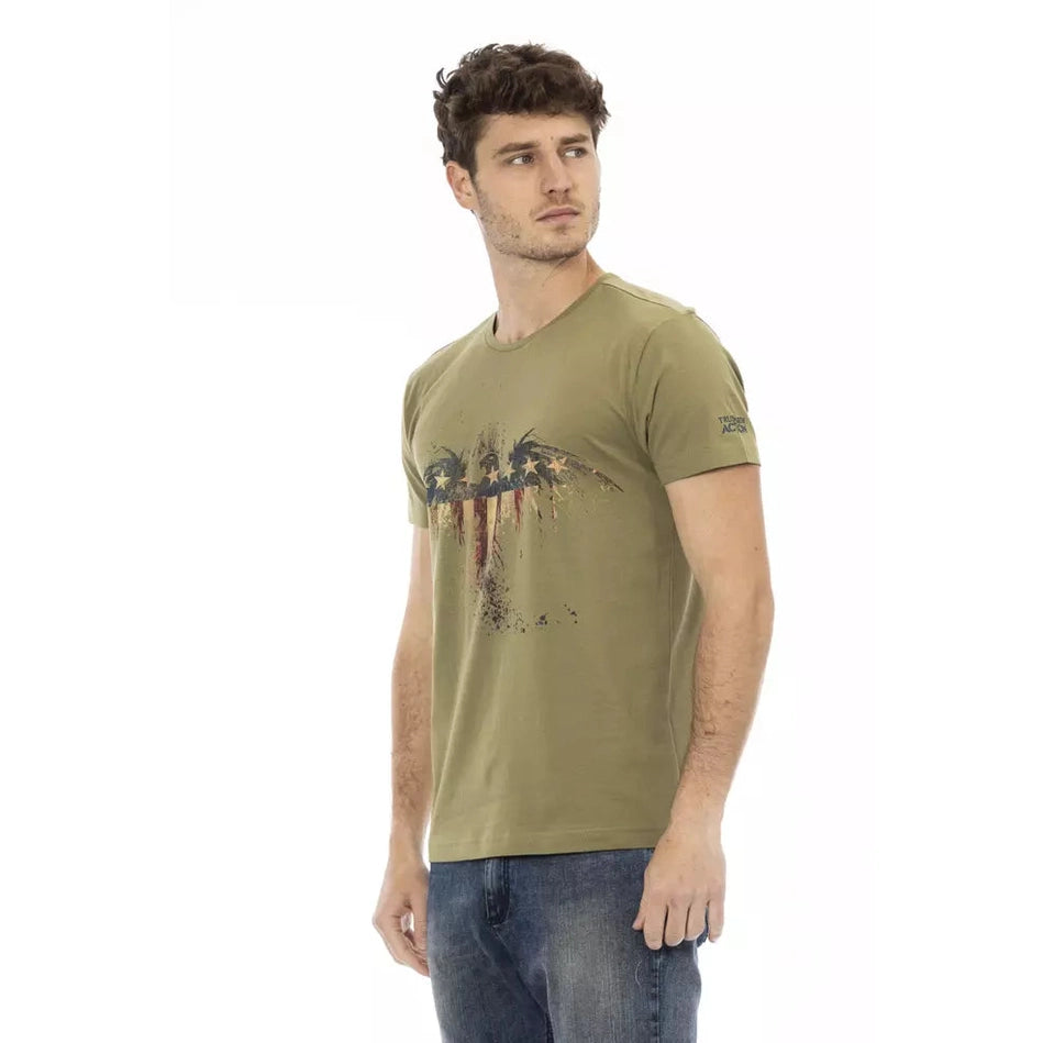 Trussardi Action Green Cotton Men T-Shirt