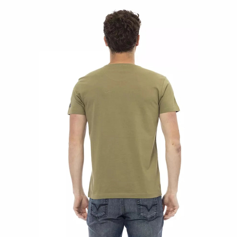Trussardi Action Green Cotton Men T-Shirt