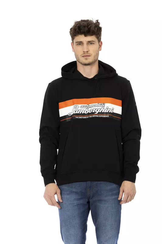 Automobili Lamborghini Black Cotton Men Sweatshirt Automobili Lamborghini