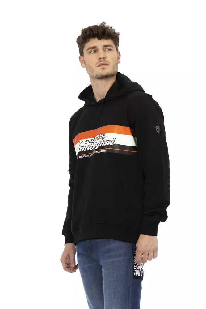 Automobili Lamborghini Black Cotton Men Sweatshirt Automobili Lamborghini