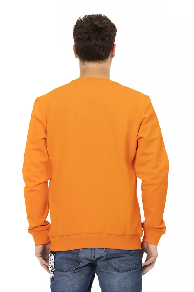 Automobili Lamborghini Orange Cotton Men Sweater Automobili Lamborghini