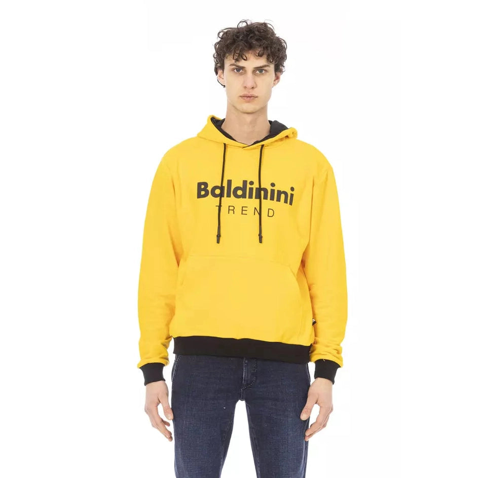 Baldinini Trend Yellow Cotton Men Sweater Baldinini Trend