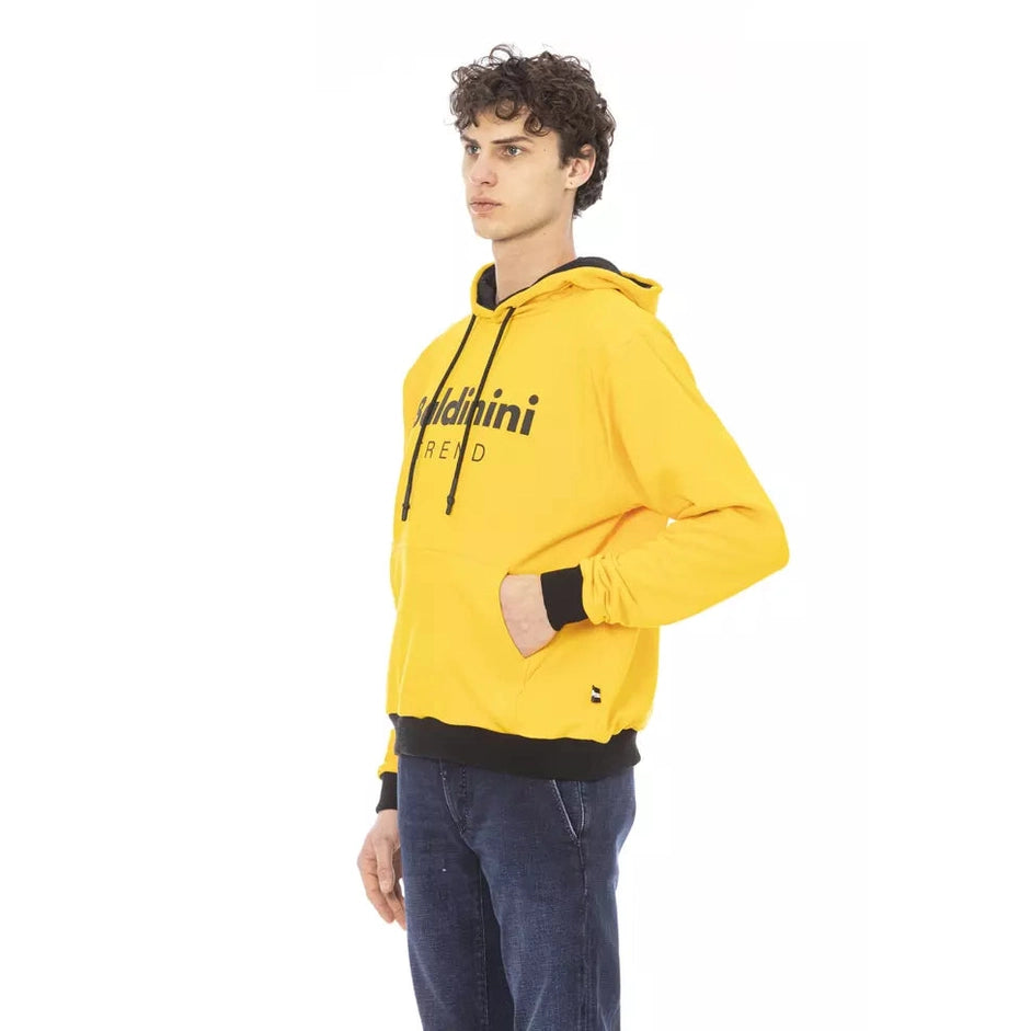 Baldinini Trend Yellow Cotton Men Sweater Baldinini Trend