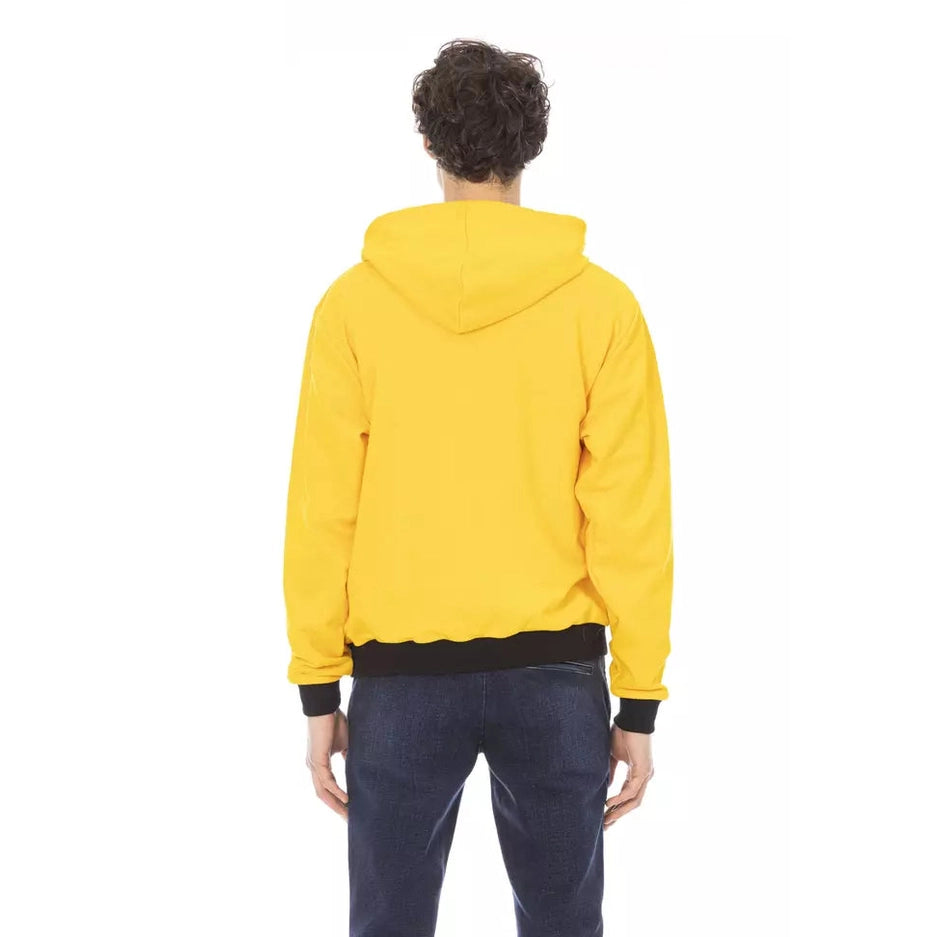 Baldinini Trend Yellow Cotton Men Sweater Baldinini Trend