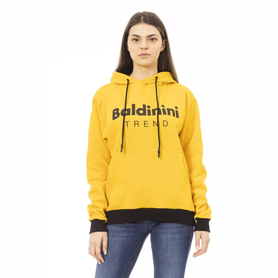 Baldinini Trend Yellow Cotton Women Hoodie