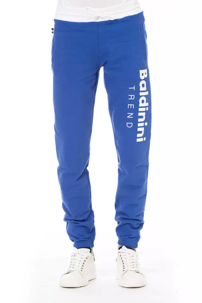 Baldinini Trend Blue Cotton Men Sport Pant