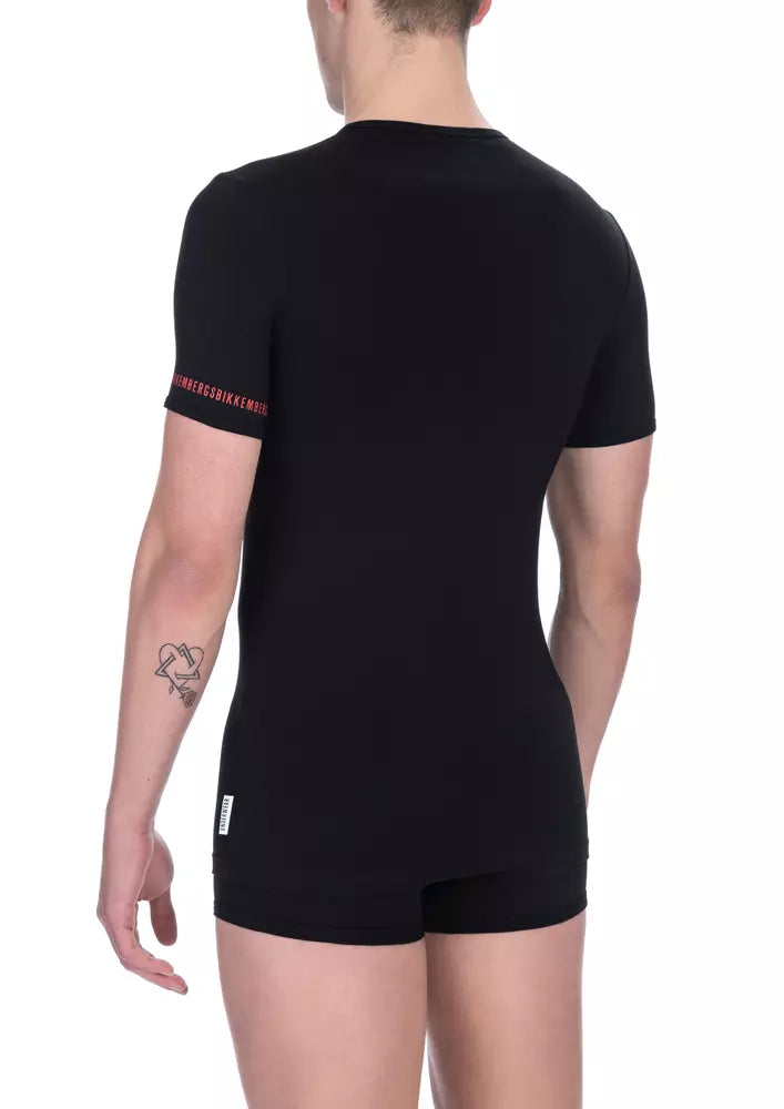Bikkembergs Black Cotton Men T-Shirt Pack