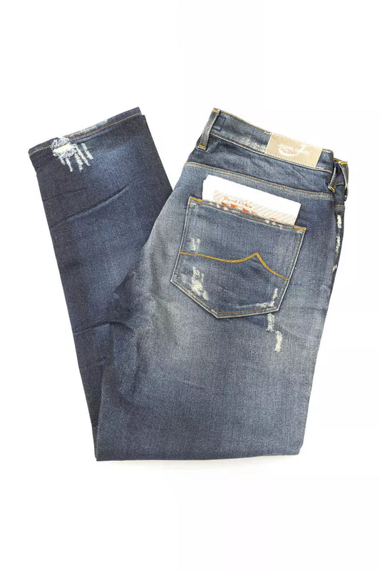 Jacob Cohen Blue Cotton Women's Jeans with Pony Skin Label Jacob Cohen