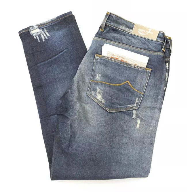Jacob Cohen Blue Cotton Jeans & Pant