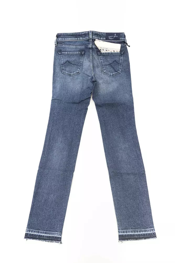 Jacob Cohen Blue Cotton Women Jeans Jacob Cohen