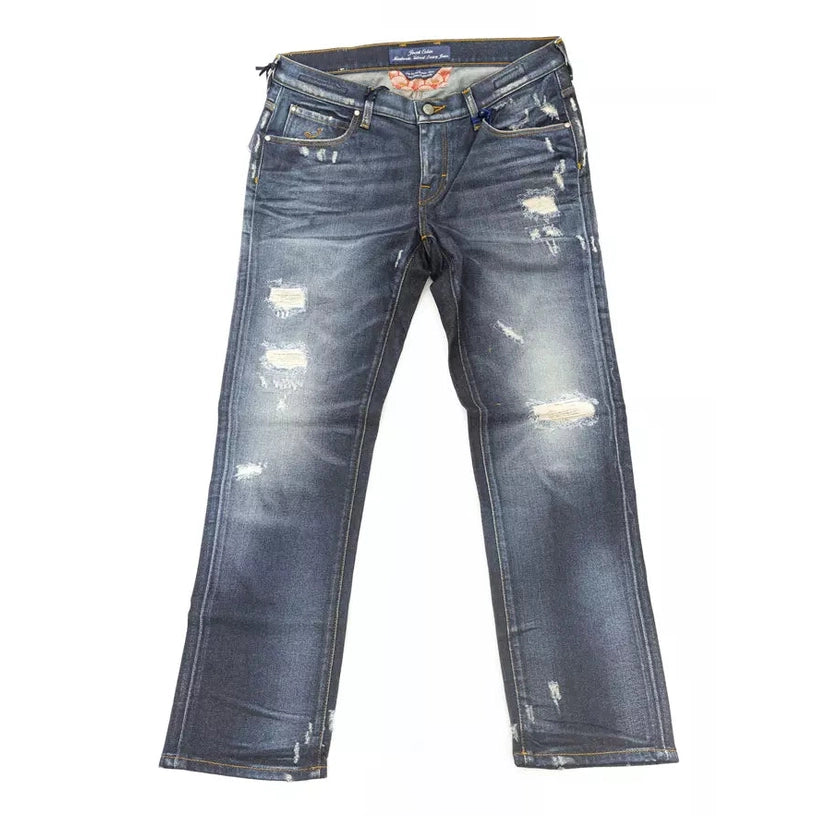Jacob Cohen Blue Cotton Jeans & Pant