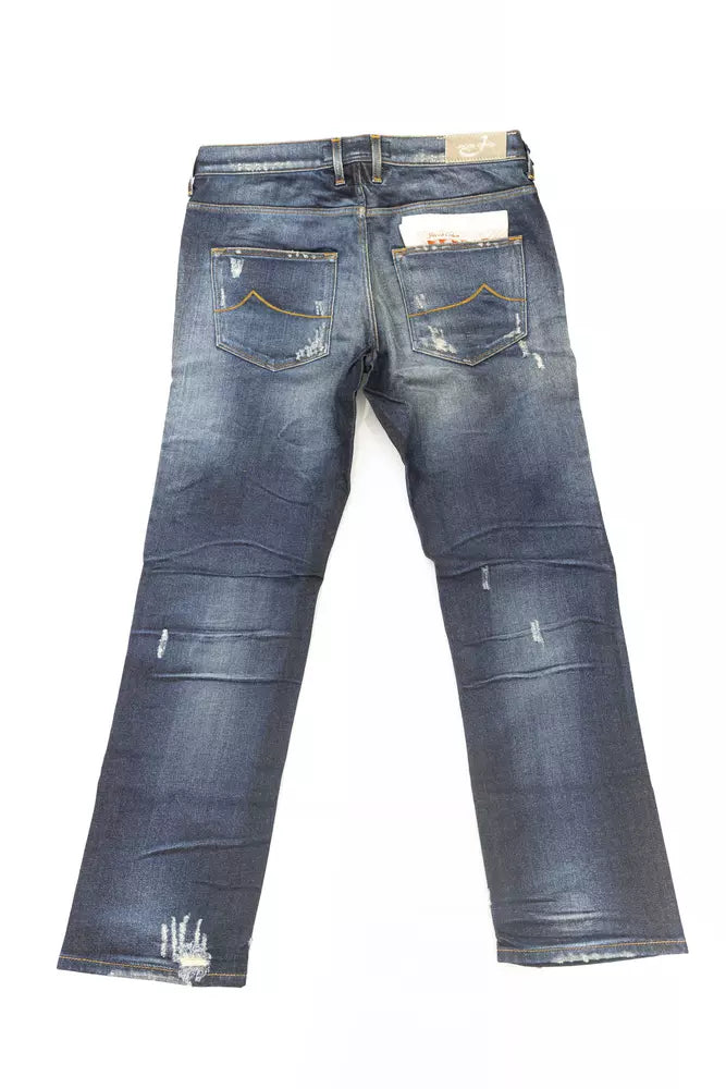 Jacob Cohen Blue Cotton Women's Jeans with Pony Skin Label Jacob Cohen